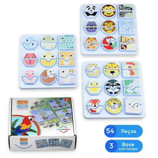 Jogo Poly Match - Ilustrações de Animais