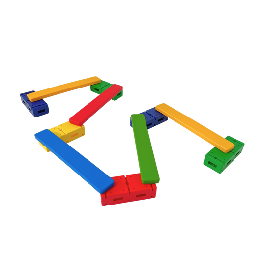 Percurso de Equilíbrio com Ripas e Blocos