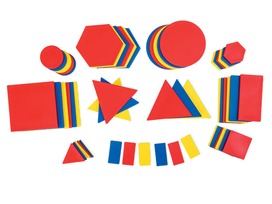 Set de 60 bloques lógicos de PVC de colores