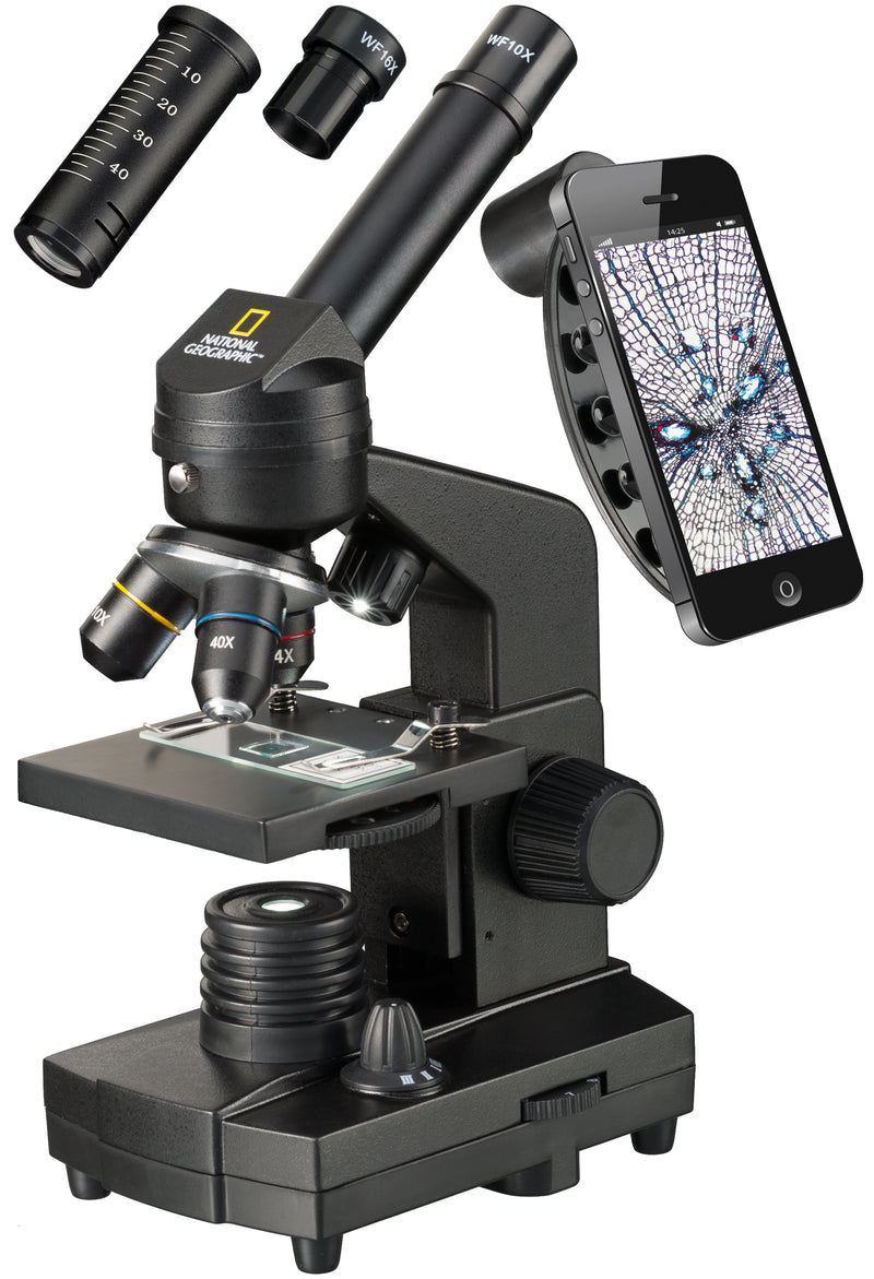 Load image into Gallery viewer, NATIONAL GEOGRAPHIC 40x-1280x Microscope with Smartphone Mount