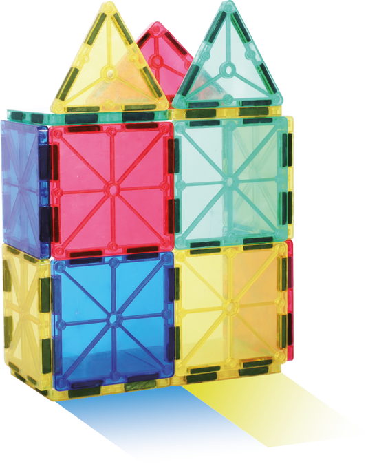 Azulejos Magnéticos 3D Coloridos – Jogo de Construção