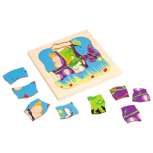 Puzzle sequência de crescimento da Borboleta