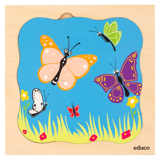 Puzzle sequência de crescimento da Borboleta