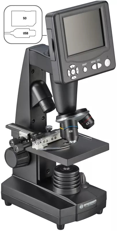 Cargue la imagen en el visor de la galería, Microscopio de enseñanza con pantalla LCD de 8,9 cm (3,5").