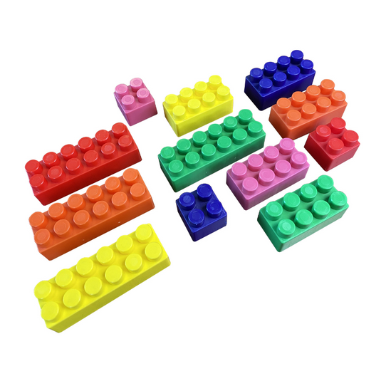 Contentor com 4 kg de Blocos de Construção Coloridos