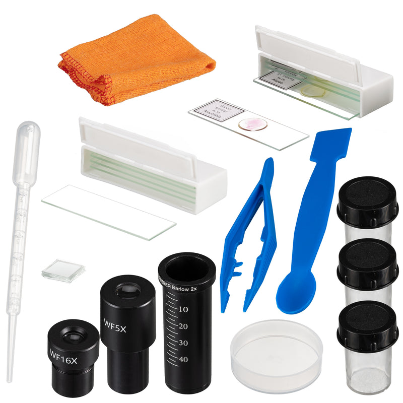 Load image into Gallery viewer, BRESSER Biolux DLX 20x–1280x microscope with metal frame