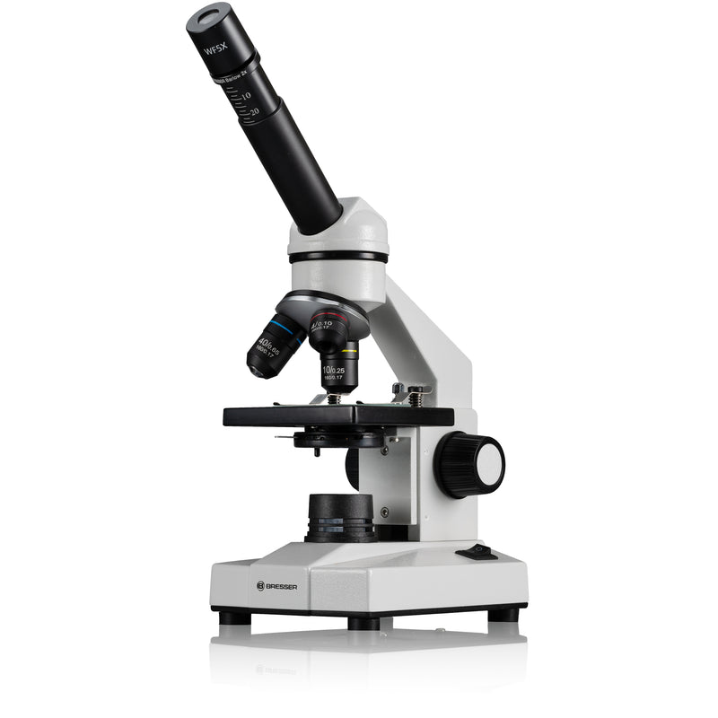 Load image into Gallery viewer, BRESSER Biolux DLX 20x–1280x microscope with metal frame