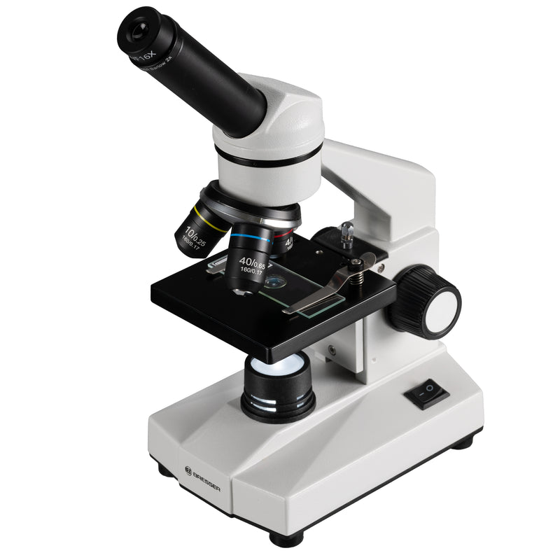 Load image into Gallery viewer, BRESSER Biolux DLX 20x–1280x microscope with metal frame