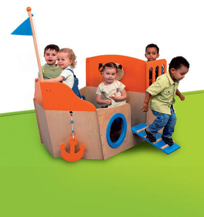 Load image into Gallery viewer, Barco ‘’ Faz de Conta’’ em madeira