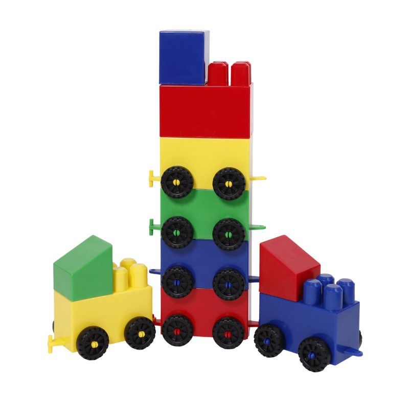 Cargue la imagen en el visor de la galería, Conjunto de bloques de construcción entrelazados de colores