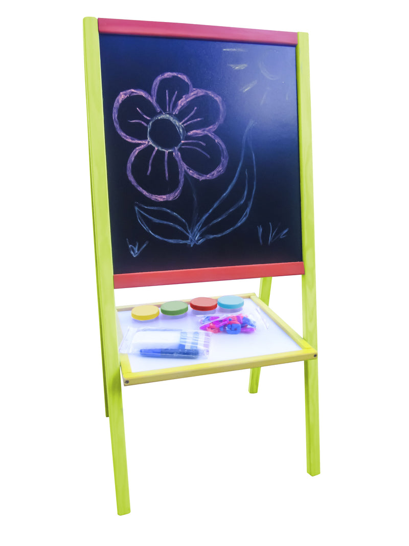 Carregar imagem para visualizador de galeria, Quadro Infantil Dupla Face com Acessórios – Madeira Colorida