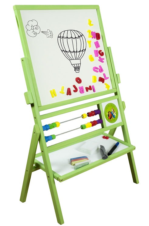 Cargue la imagen en el visor de la galería, Quadro Rotativo Magnético em Madeira Natural com Duplo Contador e Relógios Didáticos