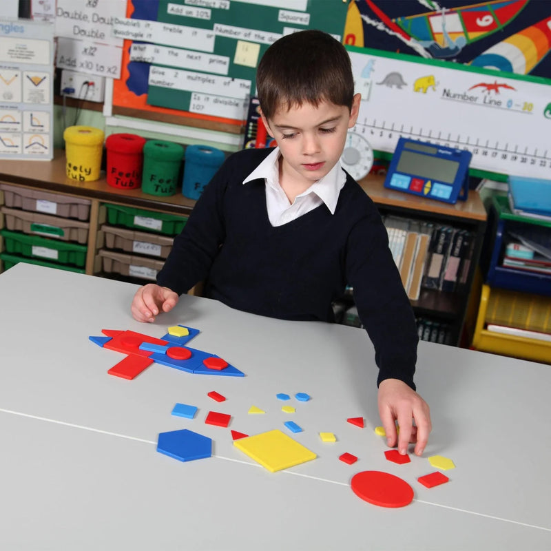 Cargue la imagen en el visor de la galería, Set de 60 bloques lógicos de PVC de colores