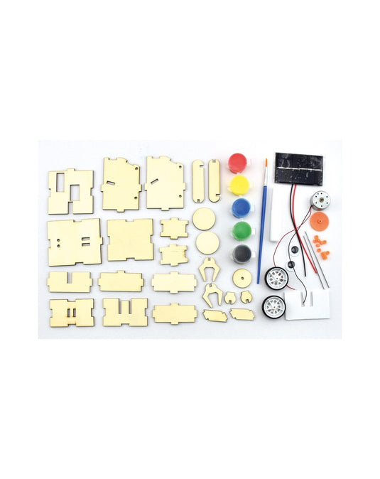 Solar Powered Wooden Robot to Color