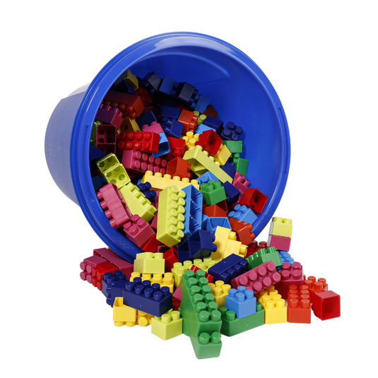 Contentor com 2 kg de Blocos de Construção Coloridos