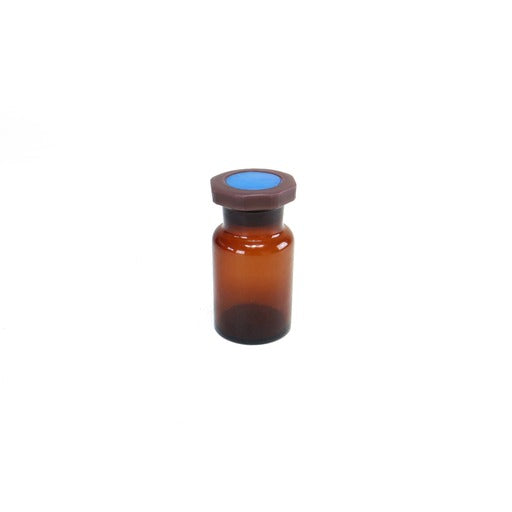 Load image into Gallery viewer, Wide mouth amber glass bottle with PE stopper