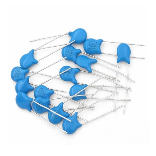 Condensadores cerâmicos (conj. 20 unidades) - vários valores - 1nF 3KV