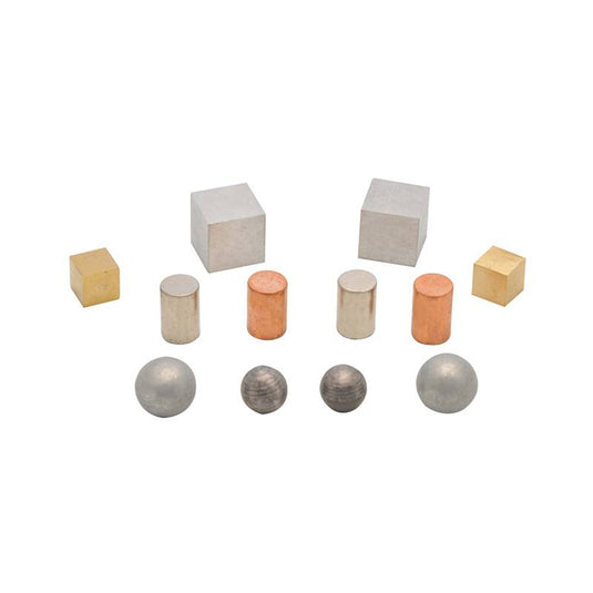 Conjunto de 12 blocos para o estudo da densidade