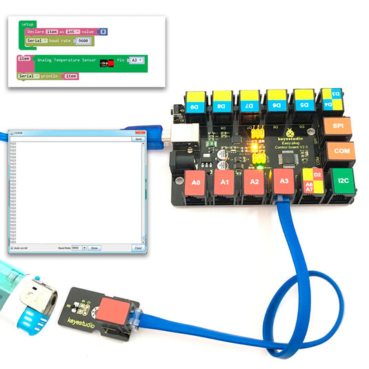 Módulo sensor de temperatura analógico para Arduino (Ligação EASY) Keyestudio