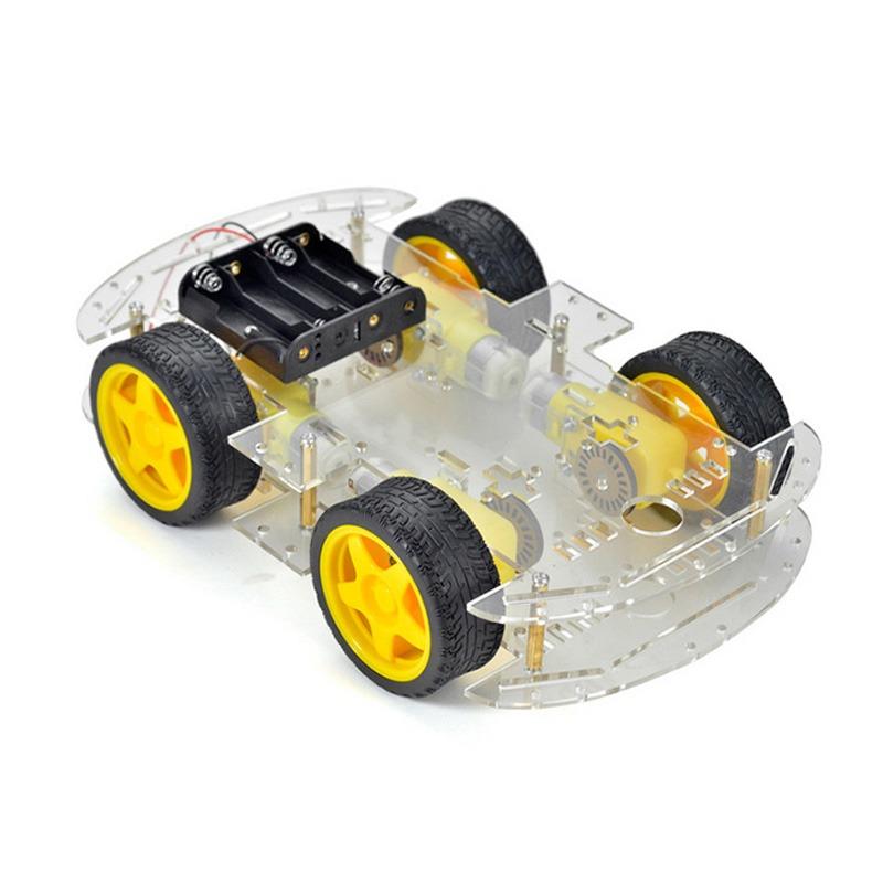 Load image into Gallery viewer, Kit carro Robot Arduino 4 rodas 4WD com 2 chassis