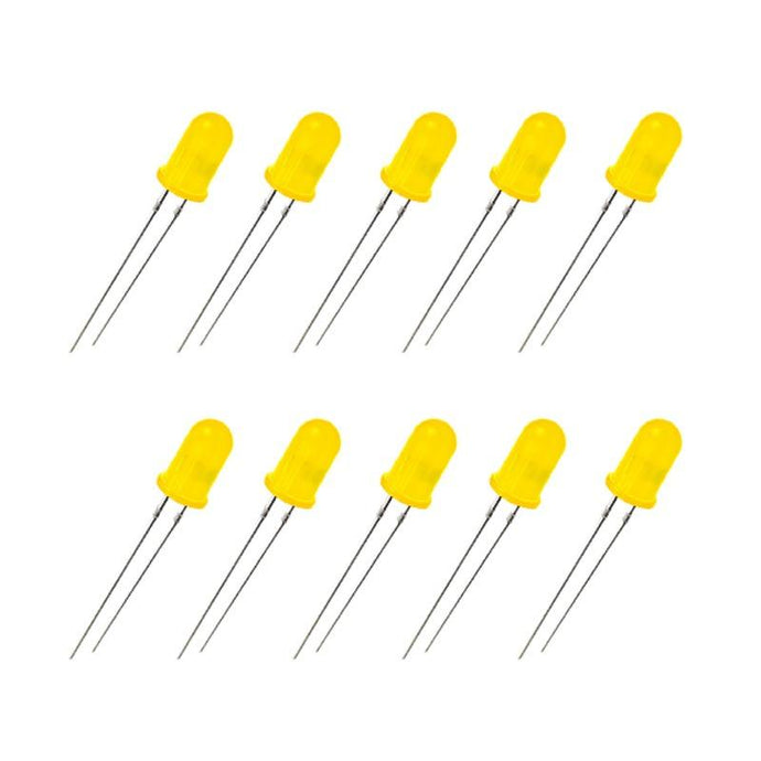 LED 3 mm Amarelo (50 Unidades)