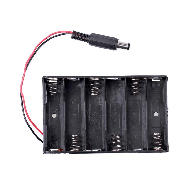 Carregar imagem para visualizador de galeria, Suporte de pilhas AA com ficha Plug P4