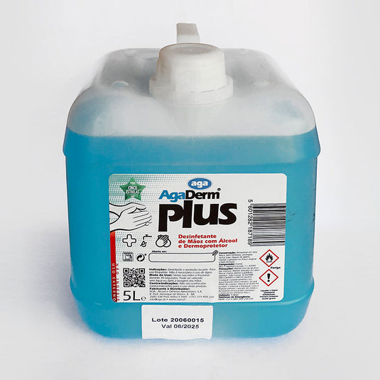 Agaderm Plus é um desinfetante antissético para mãos, com fórmula melhorada para proteção da pele.
