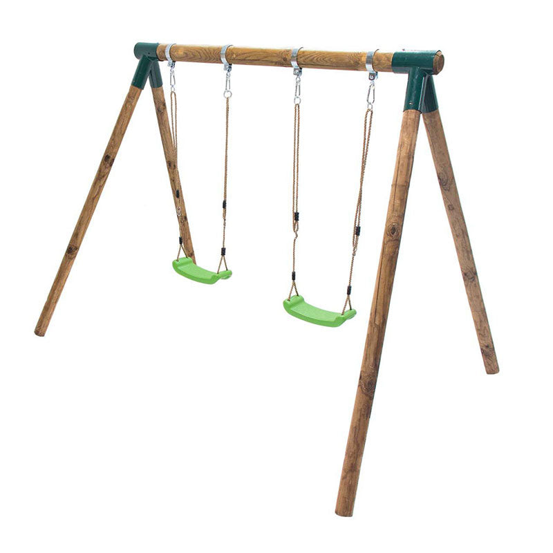 Load image into Gallery viewer, Double wooden swing