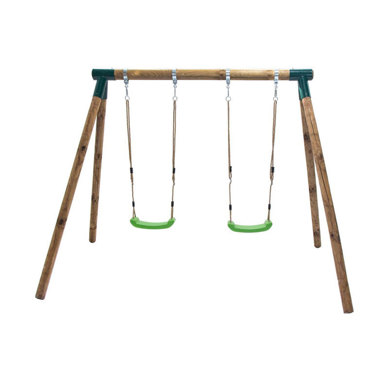 Load image into Gallery viewer, Double wooden swing