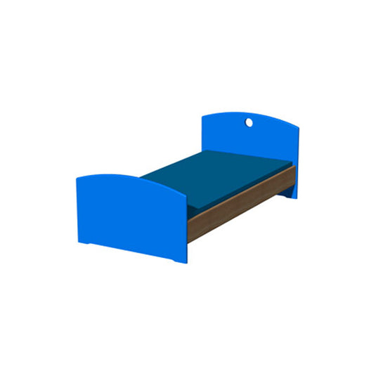 cama de madera en miniatura
