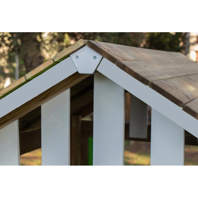 Load image into Gallery viewer, Green wooden activity house