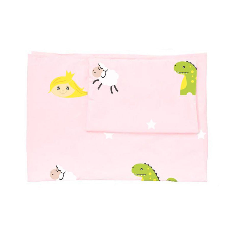 Carregar imagem para visualizador de galeria, Capa de edredão rosa real para catres Kiddy fabricado com material de alta qualidade e 100% algodão.