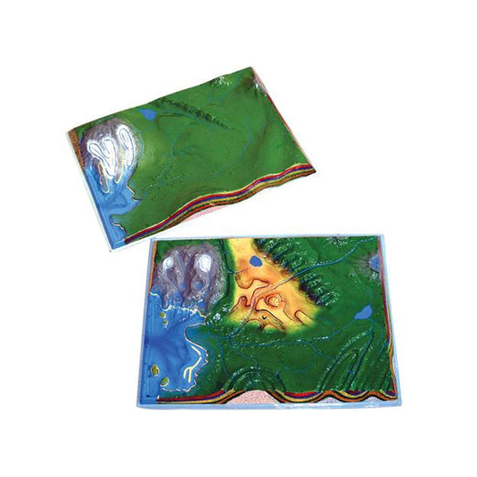 Conjunto de 2 modelos comparativos de la tierra