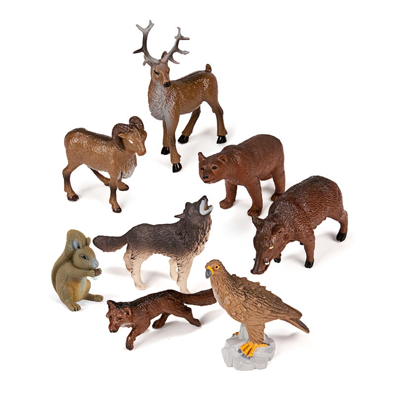 Load image into Gallery viewer, Set of 8 forest animals