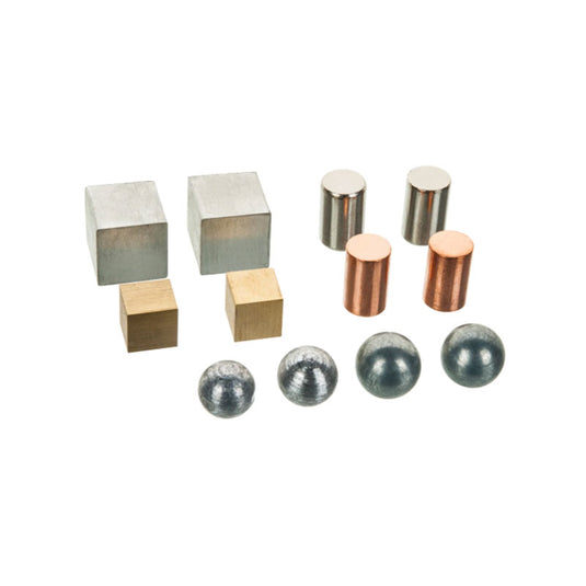 Conjunto de 12 blocos para o estudo da densidade