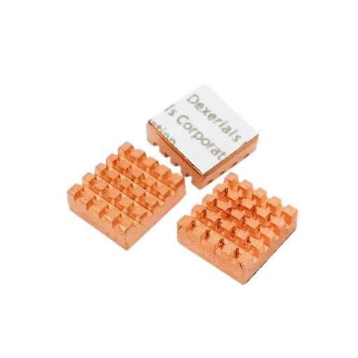 Load image into Gallery viewer, Gold Copper Heatsink for Raspberry Pi
