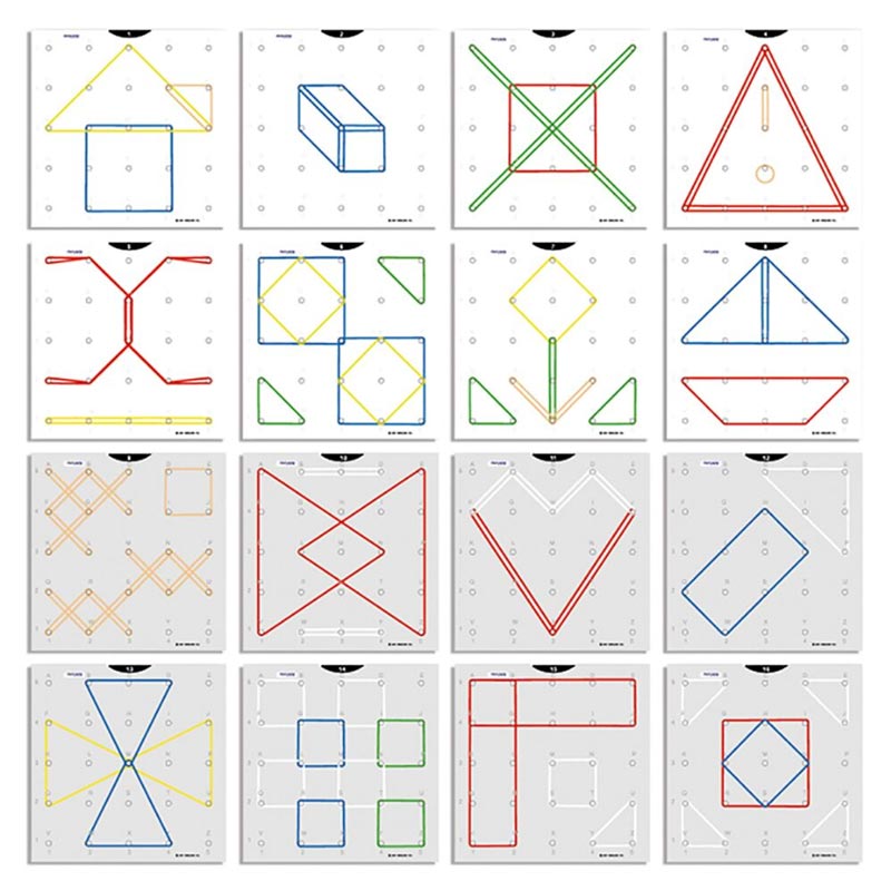 Carregar imagem para visualizador de galeria, Conjunto de 6 geoplanos transparentes