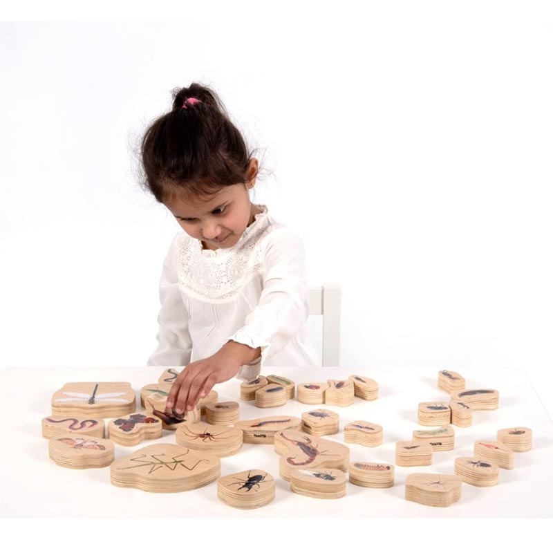 Cargue la imagen en el visor de la galería, juego de madera de insectos