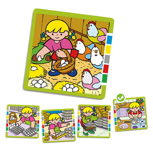 Jogo sequências de produção de alimentos