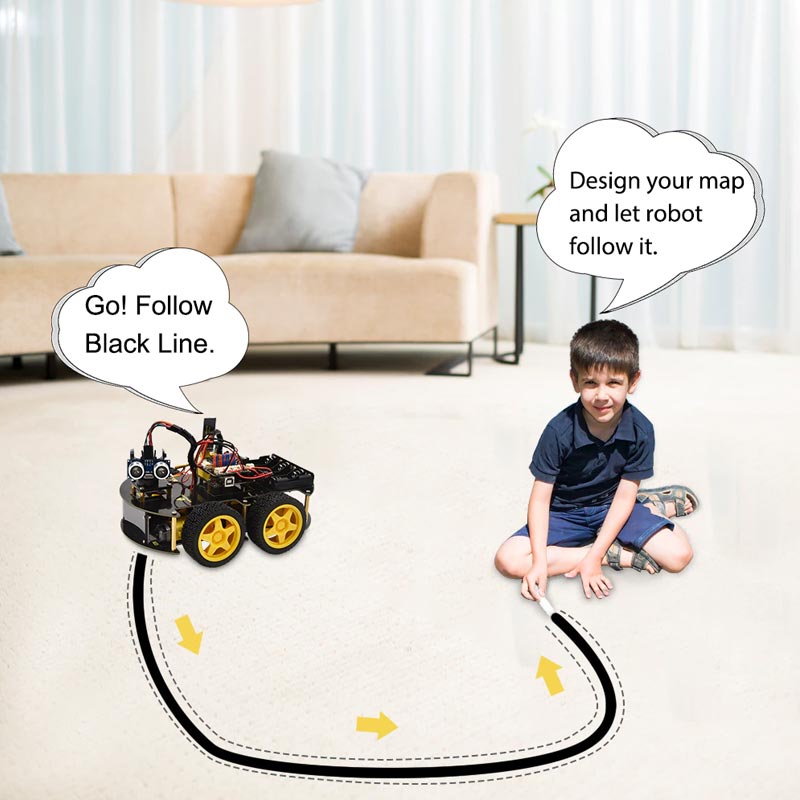 Carregar imagem para visualizador de galeria, Kit 4WD BT Carro Robô V2.0