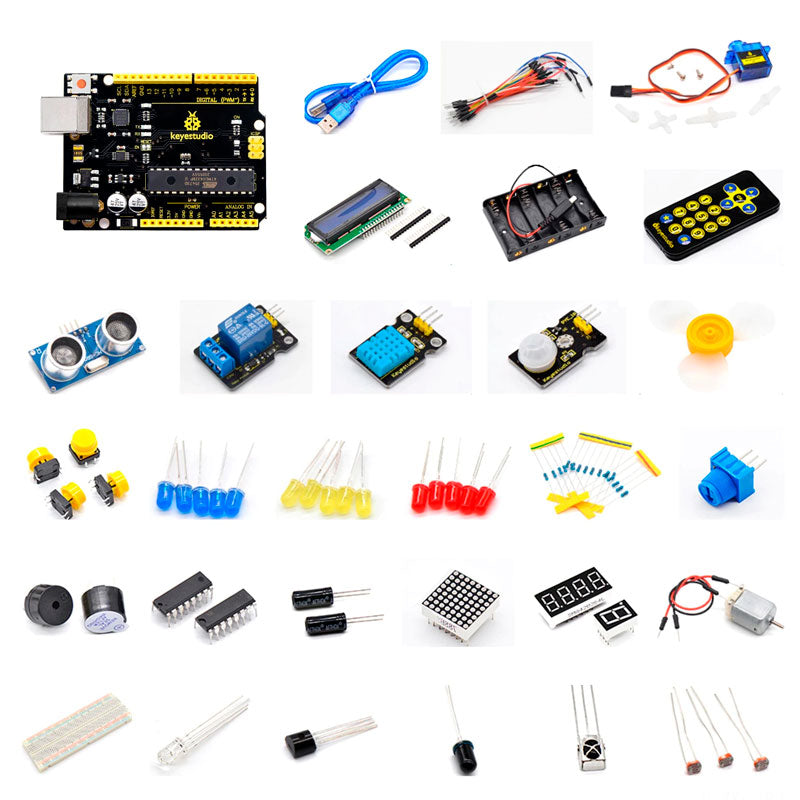 Carregar imagem para visualizador de galeria, Kit Basic Starter V2 Arduino Keyestudio (com placa UNO R3)