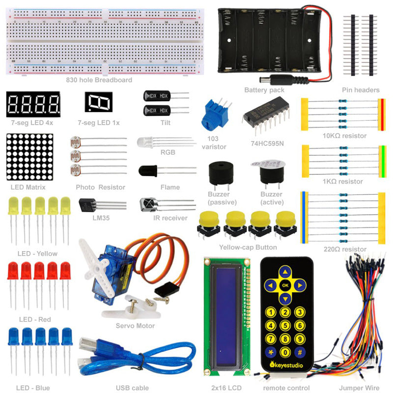 Load image into Gallery viewer, Keyestudio Arduino Starter Kit - No Board