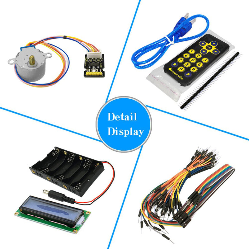 Carregar imagem para visualizador de galeria, Kit Super Starter Arduino com placa MEGA 2560 Keyestudio (32 projetos de aprendizagem PDF)