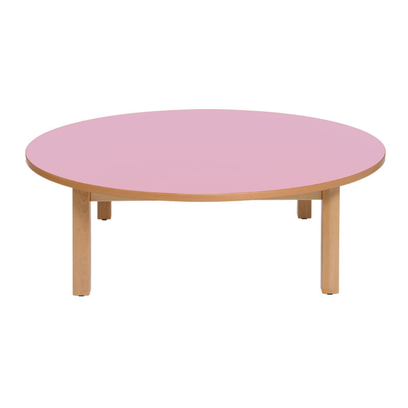 Load image into Gallery viewer, Circular table with wooden frame and legs