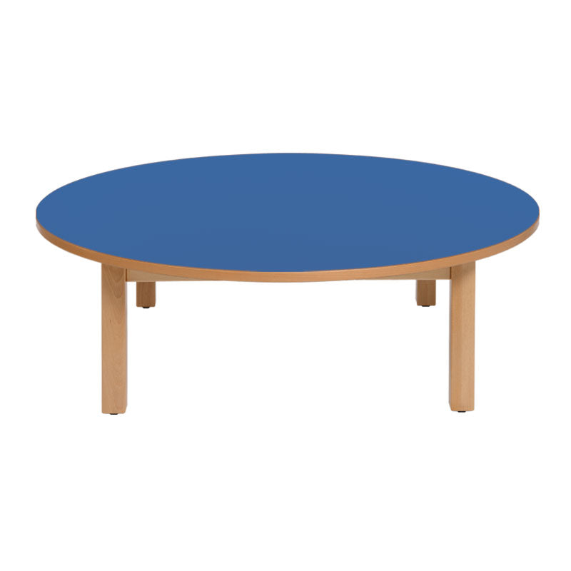 Load image into Gallery viewer, Circular table with wooden frame and legs