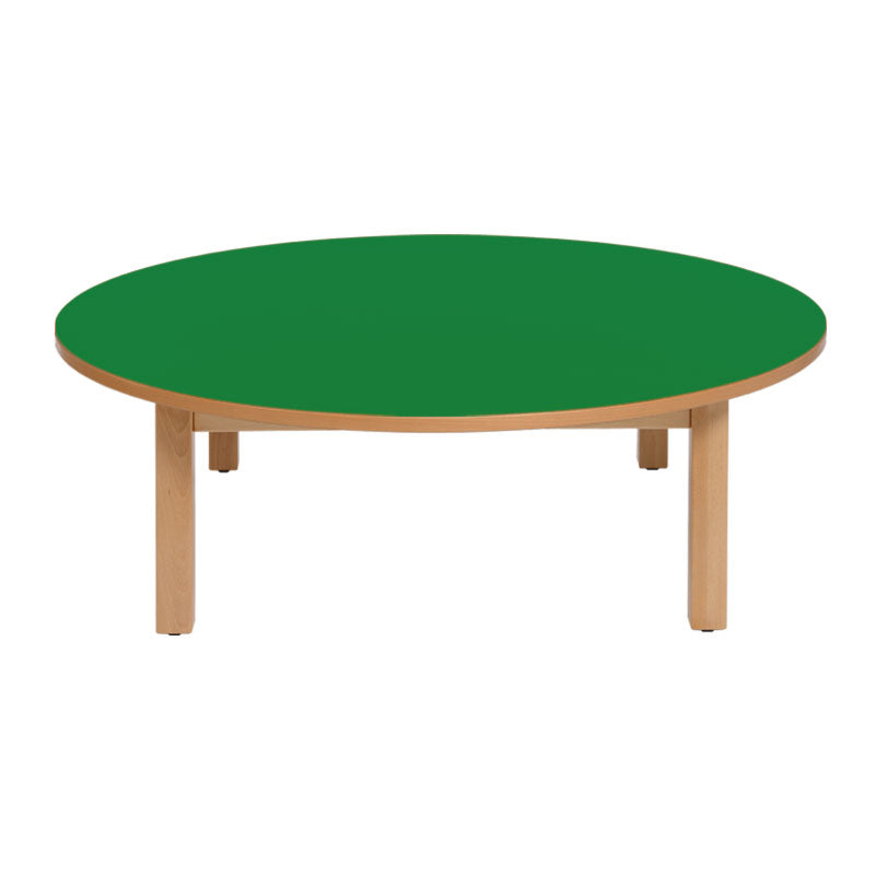 Load image into Gallery viewer, Circular table with wooden frame and legs