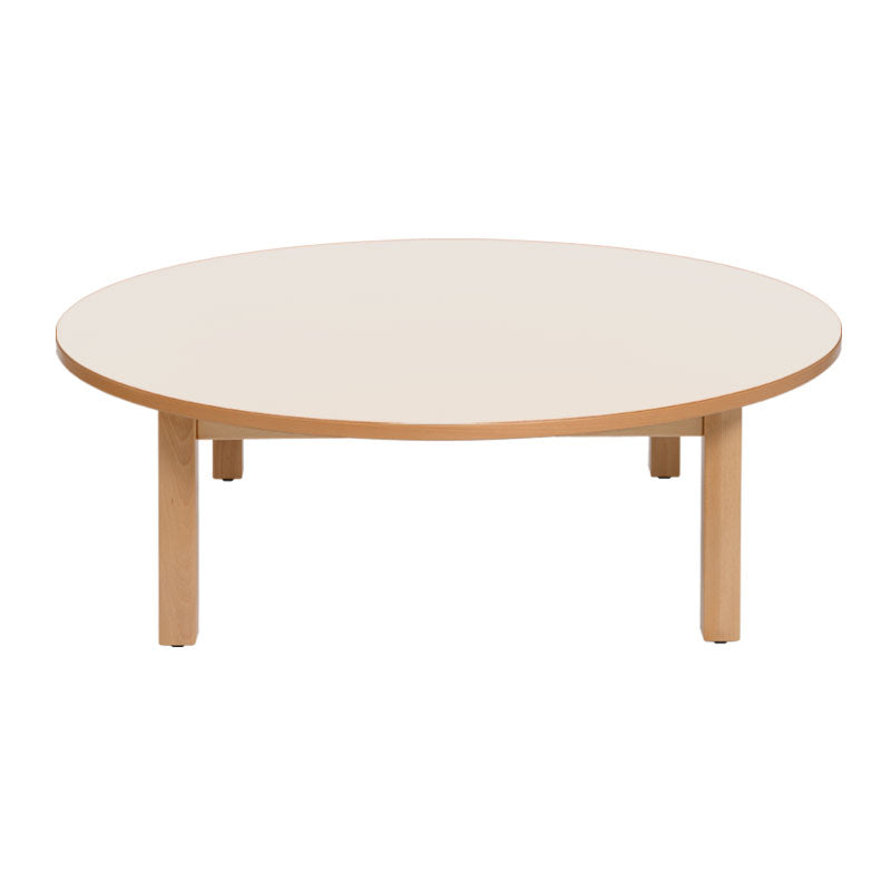 Load image into Gallery viewer, Circular table with wooden frame and legs