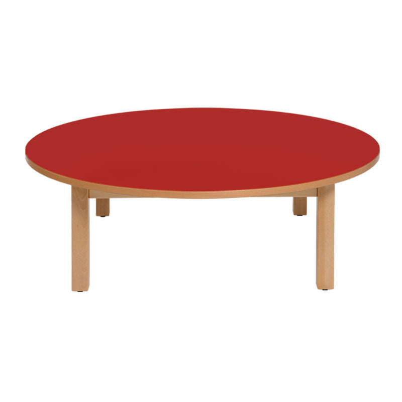 Load image into Gallery viewer, Circular table with wooden frame and legs