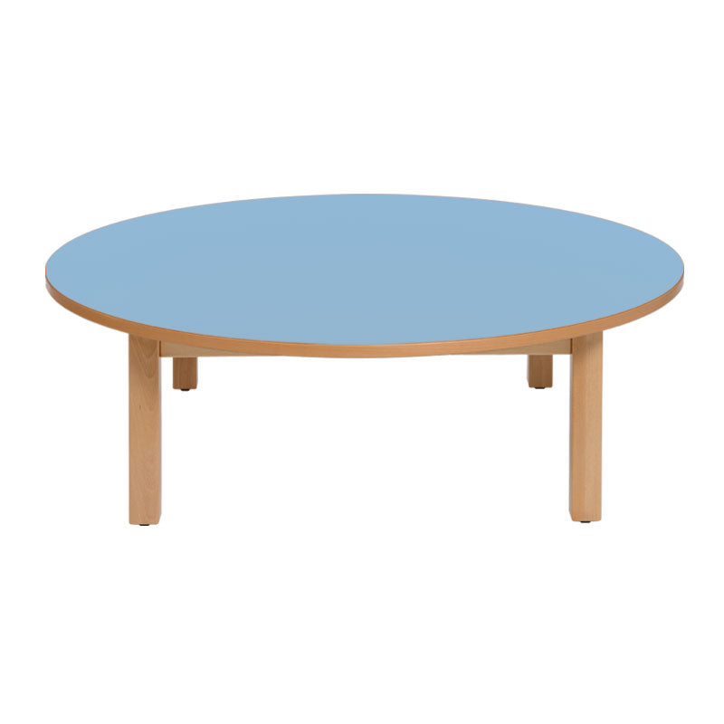Load image into Gallery viewer, Circular table with wooden frame and legs
