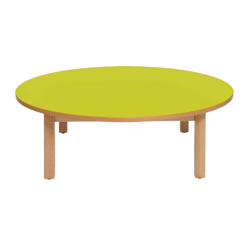 Load image into Gallery viewer, Circular table with wooden frame and legs